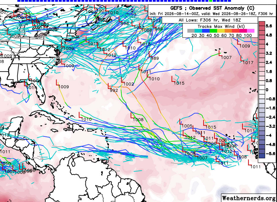 Ensemble of Current Potential Tropical Areas